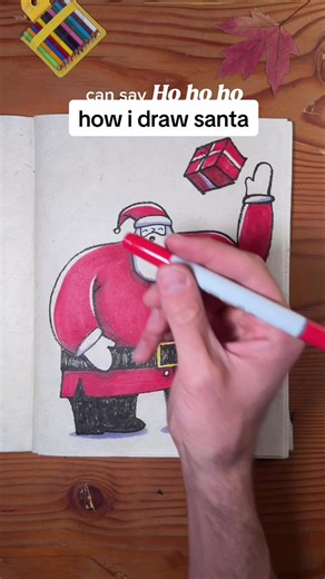 How I Draw Santa Using Only Letters