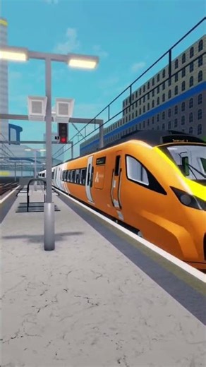 Class 397/1 double departing from Stepford Central