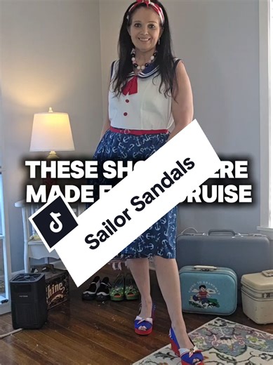 Replying to @ziggysway29 These sailor-style wedge sandals are cruise perfection ⚓️ Easy for walking the ship, cute for port days, and honestly just match the whole nautical vibe without trying too hard. #HotChocolateDesign #SailorSandals #WedgeSandals #CruiseOutfit #DestinationShop @Hot Chocolate Design Shoes