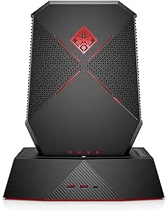 HP OMEN X Compact Gaming Desktop Computer with VR Backpack, Intel Core i7-7820HK, NVIDIA GeForce GTX 1080, 16GB RAM, 1TB SSD, Windows 10 (P1000-020, Black)