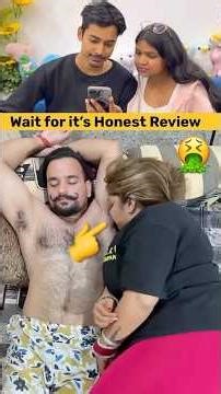 Trying Viral Hair removal spray 😱✨ #shorts #hairremoval #hairremovalspray #productreview #couple