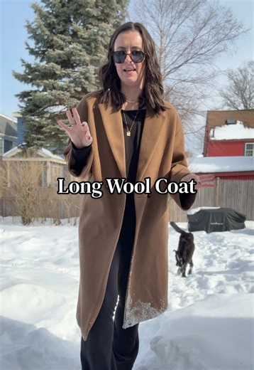 The perfect wool blend coat to elevate even sweats #woolcoat #coat #wintercoat