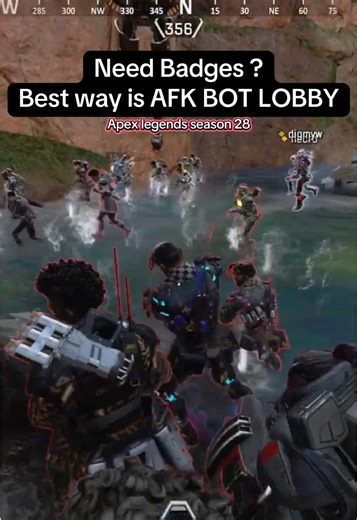 Badges afk bot lobby in apex legends season 28 #apexlegends #apexlegendsclips #apex #fyp
