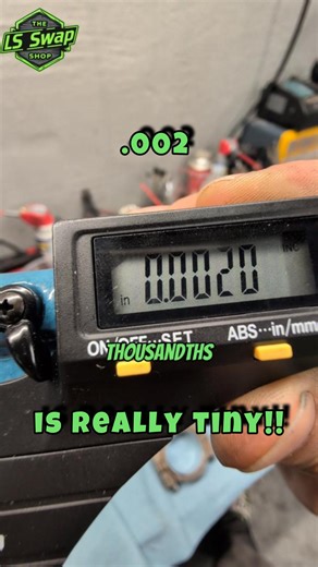 how small 0.002 of an inch really is!!..........its so tiny!! #enginebuild #ls2 #trailblazerss #chevy #micrometer | The LS Swap Shop