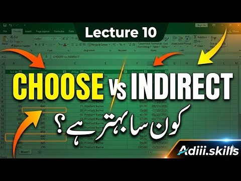 Lecture 10 | Excel CHOOSE & INDIRECT Explained 🔥 | Beginner to Pro