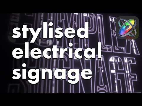 Stylised Electrical Signage for Apple Motion