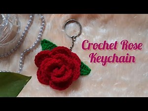 Crochet Rose Keychain for Beginners🌹❤️| Crochet Tutorial #trending #crochet