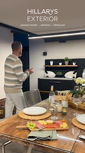 21K views | Our pergola awnings create the perfect space for dining or lounging. With built-in lighting and heating, you can stay out even when it cools down. | Hillarys | Facebook