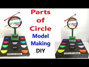 parts of circle model making - craftpiller - maths project tlm @howtofunda