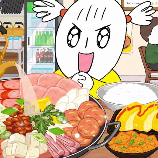 Budae Jjigae Mukbang Animation