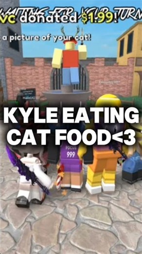 Kyle eating cat food 🫶🏻(I posted a full vid of it on my channel)‪@KreativeKyle‬ #roblox #capcut