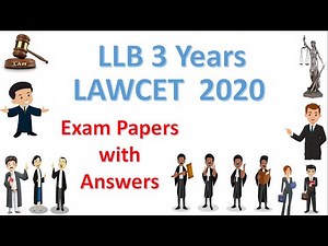 2020 LAW CET Previous Exam Paper with Answers LLB 3 years