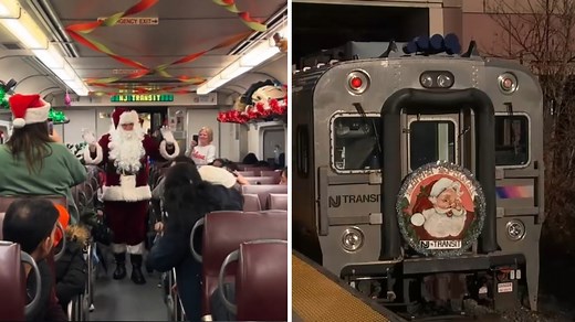 Christmas joy for kids and families on New Jersey Transit's 'Santa Train'