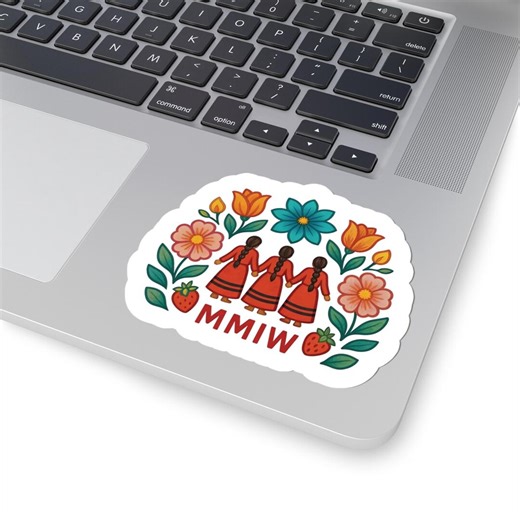 Native Owned, Red Dress MMIW Floral Sticker. Indigenous Owned Sticker Gift Shop - Etsy