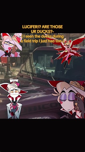 Ducks and Lucifer in Hazbin Hotel: A Funny Encounter