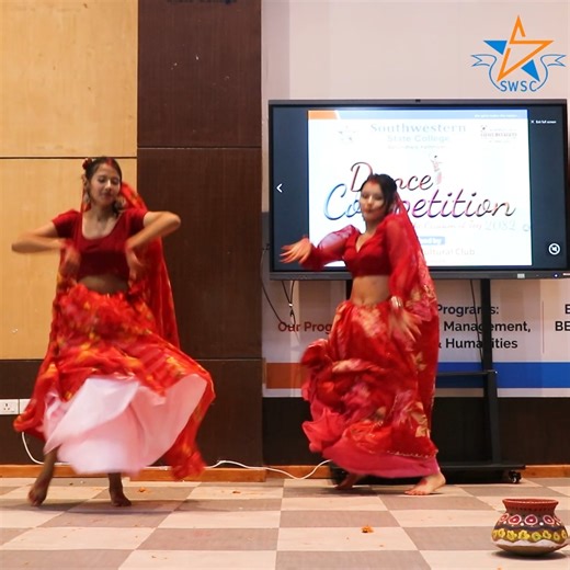Meet the amazing winners of the Teej Dance Competition at Southwestern State College! Their energy, grace, and tradition stole the show. 🏆💃 Watch the full video here https://www.youtube.com/watch?v=hoiCgfYrJTE https://www.youtube.com/watch?v=9lHRDFLOQrc For more information :⤵ 𝐒𝐨𝐮𝐭𝐡𝐰𝐞𝐬𝐭𝐞𝐫𝐧 𝐒𝐭𝐚𝐭𝐞 𝐂𝐨𝐥𝐥𝐞𝐠𝐞 📍 Basundhara, Kathmandu. P.O. Box: 8975 EPC 5343. ☎ 01-4955457, 01-4955458 ,01-4986107, 01-4989676 ✉ info@swsc.edu.np 🌐 https://southwestern.edu.np/ #TeejDanceWinners 