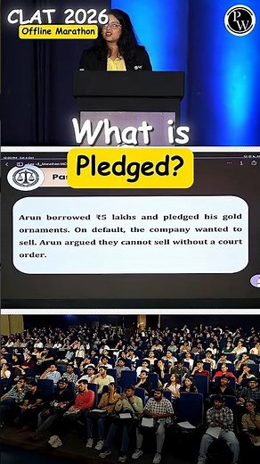 Meaning of Pledge in Law 🔥 | CLAT Important Term Explained | PW CLAT Offline Marathon #PW #PWShorts
