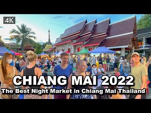 【🇹🇭 4K】The Best Night Market in Chiang Mai Thailand 2022 - Thapae Walking Street