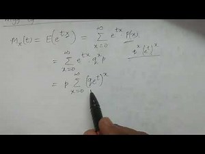 mgf of Geometric distribution - BSc Statistics
