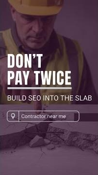 Build SEO Into the Slab. (Stop Paying Twice.)
