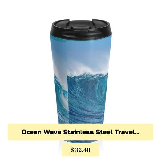 Ready to take your beach vibes anywhere? 🏖️☕ Meet your new favorite companion: the Ocean Wave Stainless Steel Travel Mug! Its stunning ocean-inspired design not only looks great but also keeps your drinks hot or cold, perfect for a sunset stroll or a day at the shore. 🌊✨ With eco-friendly materials, you can sip sustainably, embracing your love for the ocean while enjoying every delicious drop. Plus, it's only *$32.48*—worth every penny for those breezy beach days! 🌅💙 Hurry, stocks are limite