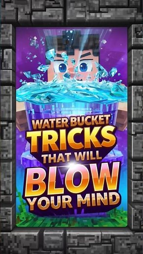 Water Bucket Tricks That Will BLOW Your Mind! 🤯🪣 #minecraft #minecrafttips #gaming