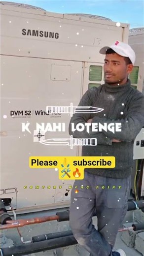 Samsung VRF system paiping brijing installation 🇦🇪🔥 outdoor seating power connection #vairalvideo