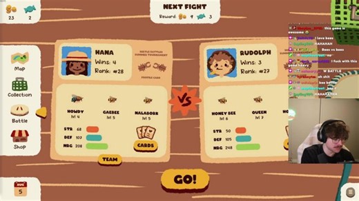 Collecting bugs and battling them