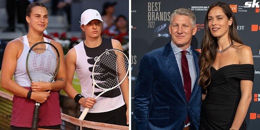 Ana Ivanovic and husband Bastian Schweinsteiger touch down in Madrid on the eve of Iga Swiatek-Aryna Sabalenka final