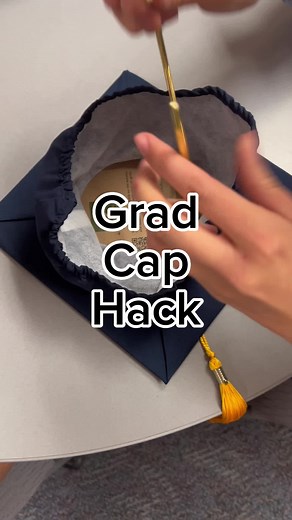 Try out this cool grad cap hack for graduation! 😎🎓 #gradcap #hack #naugrad #commencement #collegegraduation #nau #northernarizonauniversity