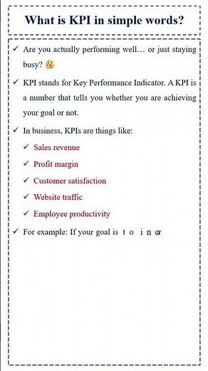 What is KPI? Explained in 60 Seconds | MBA Concept Made Easy #kpis