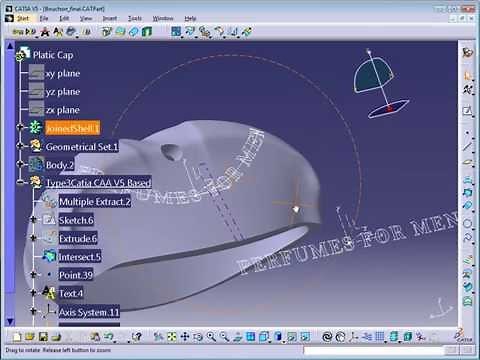 Add text, logo, symbols in CATIA V5 (complex shapes)