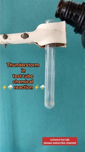 Thunderstorm in test tube chemistry experiment #shorts #experiements #science #chemistry