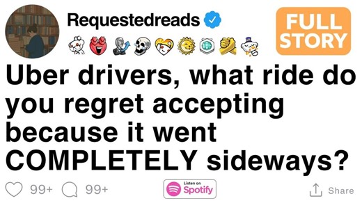 85K views · 1.2K reactions | [FULL STORY] Uber drivers, what ride do you regret accepting because it went COMPLETELY sideways | Hey Stories | Facebook