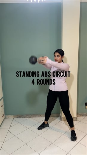 Effective Standing Abs Workout! #fitness #abs #shorts #strongabs #strongabs #standingabs