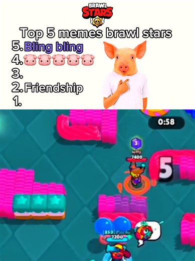 Top 5 memes in brawl stars: funny moments #fyp #brawlstars #viral #funny #brawlstarstiktok