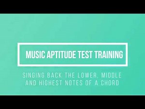 Music Aptitude Test: Sing back the three notes in a chord