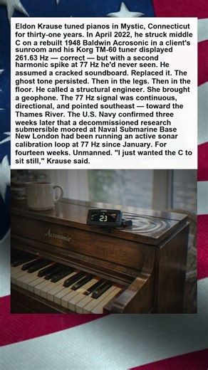 PIANO TUNERS MIDDLE C MATCHES FREQUENCY OF MISSING SUBMARINE
