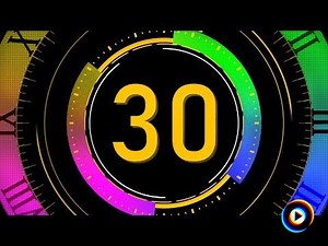 NEW YEAR COUNTDOWN 2020 ( v 625 ) 30 sec TIMER with sound effects and voice 4k by Mandy Mathy