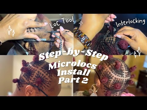 Sisterlocs?! DIY Interlock Microlocs Install | POV | Step by Step | Grid Pattern Clean Parts | Pt 2
