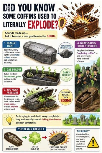 ⚰️ Coffins Used to EXPLODE?! 💥 #HistoryFacts #WeirdFacts