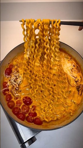The Best Tomato Buldak Pasta Recipe #asmrfood #mukbang