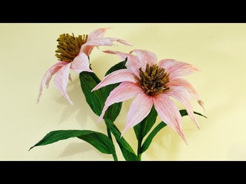 Crepe Paper Flower Tutorial: How to Make Super Cone Flowers with paper! 🌺✨