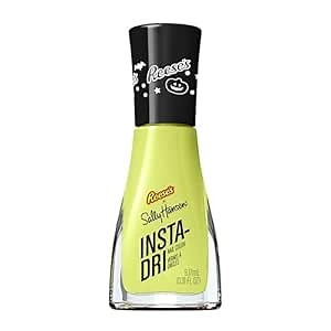 Sally Hansen Insta-Dri Reese's Nail Polish | Quick Dry, Long Lasting, Streak-Free Shine | Opaque, Glossy | 734 Delicious! | Bright Lime Yellow Nail Color