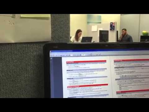 Crazy woman gets angry and destroys office