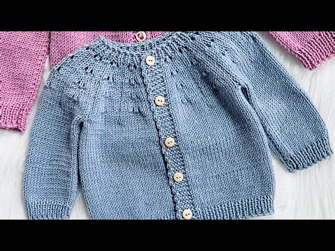 Little Max Baby Cardigan Sweater | Easy Knit Pattern Beginner Friendly Knitting Tutorial