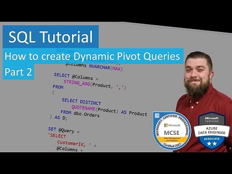 SQL Tutorial - How to create a Dynamic Pivot in SQL Part 2