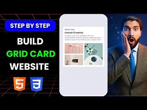 Grid Card Layout Using HTML & CSS | Responsive CSS Grid Project for Beginners | HTML & CSS Project