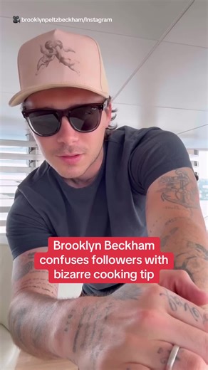 Brooklyn Beckham left fans confused as he shared a video of him cooking a pasta dish using water from the ocean on Monday. Brooklyn started his cooking video by dipping a sauce pan in the sea to fill up his pot from his luxury yacht, before chopping his tomatoes and adding them to an oiled pan Would you eat this pasta? 🎥 brooklynpeltzbeckham/Instagram #cooking #brooklynbeckham #beckham #pasta #ocean