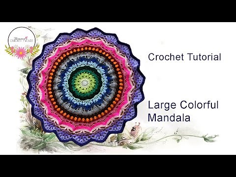 Crochet a Large Colorful Mandala 65cm // TUTORIAL // @BiancasCrochetPalace